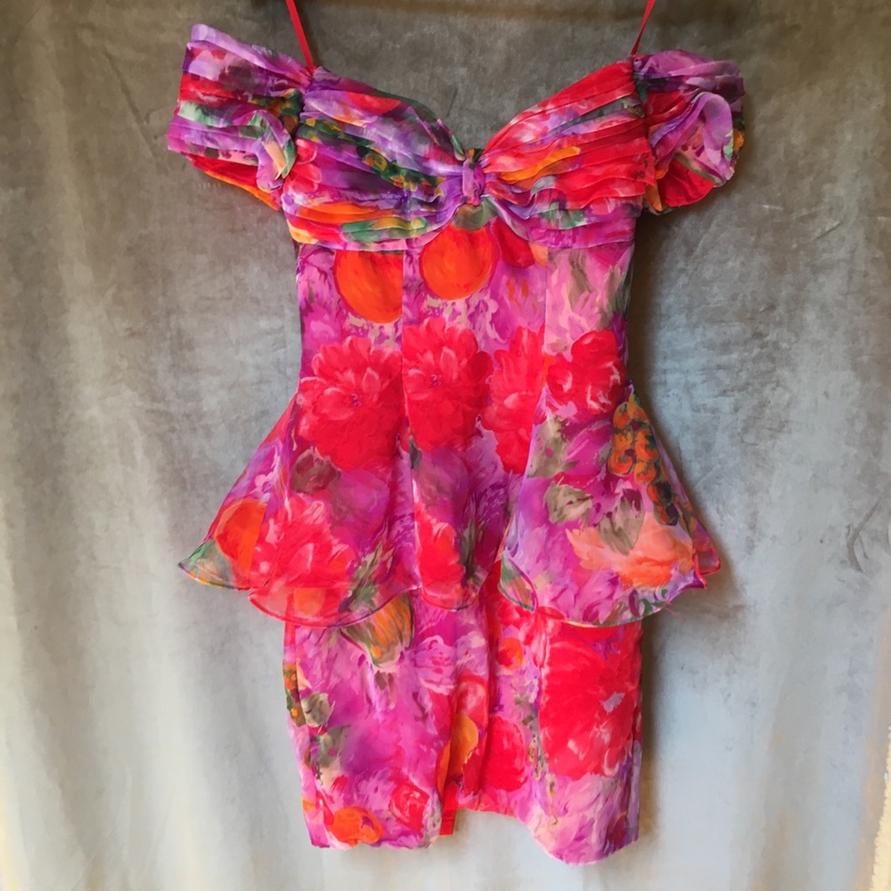Tadashi Dress Abstract Floral Print